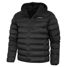(L, Charcoal/Black Luxe) Calvin Klein Mens 2026 San Gabriel Padded Woven Jacquard Jacket