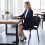 Homcom HOMCOM Meeting Chair with Stackable, Padded Seat, Black 9