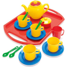 - Tea Set on Tray - Pretend Play Tea Party for Children - 18 Pieces Pretend Toys for Kids – Multi-Colour Toy