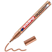 751 gloss paint marker - copper - pack of 1 paint marker - round tip 1-2 mm - paint pen for glass, pebbles, wood, plastic, paper - waterproof, high