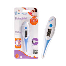 Clinical Digital Oral Thermometer - Accurate Temperature Reading in 30 seconds - With Fever Alert Sound Feature - Suitable for Infants, Toddlers &
