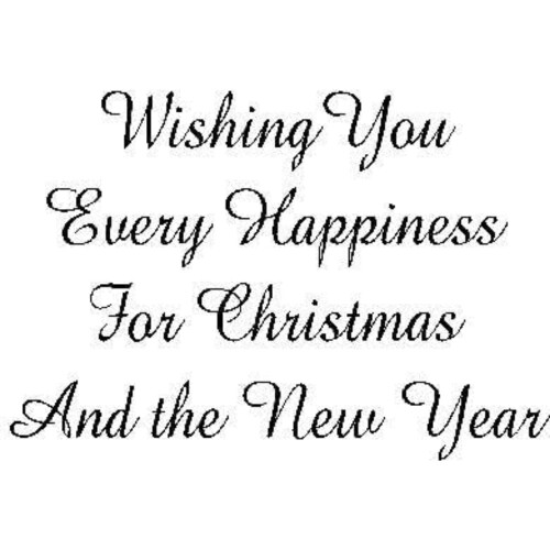 Every Happiness Christmas Fun Stamp, Black