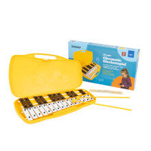 KB13 25 Note Chromatic Glockenspiel with Case & Beaters,Yellow