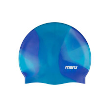 Silicone Swim Cap (Blue Shades) – Smooth, Easy-Fit Silicone Swimming Cap for Adults & Kids (One Size Fits All) – Durable Swimming Hat for Speed,