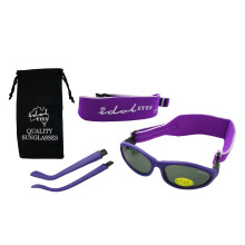 Baby Wrapz 2 Convertible Sunglasses 0-5 Years With 2 Headbands & Attachable Arms (Purple)