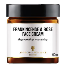 Frankincense & Rose Face Cream – Deeply Hydrating Natural Moisturiser for Dry & Mature Skin – With Essential Oils – 60ml - Amphora Aromatics
