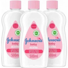 3X Johnson's Baby Oil 500ml (1500ml Total)