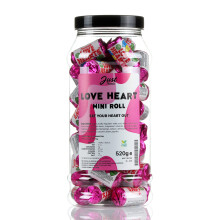 Original Love Heart Mini Rolls Gift Jar from the A-Z Retro Sweet Shop Collection…