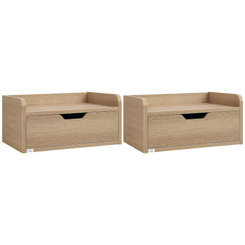 Homcom Mesitas de Noche Marrón 40 x 30 x 19.5 cm