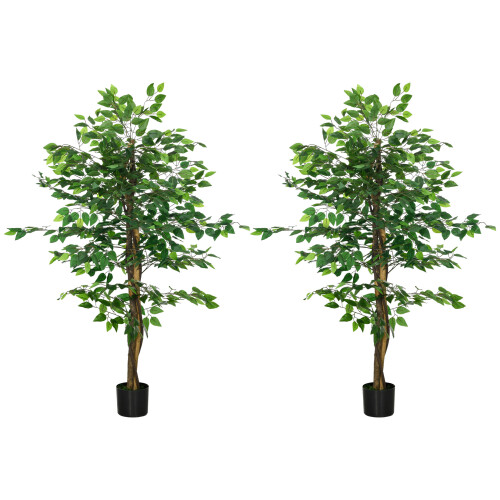 Homcom Ficus Artificiale Verde 15 x 15 x 150 cm