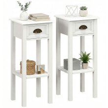 Mesas Auxiliare Blanco 30 x 30 x 75 cm