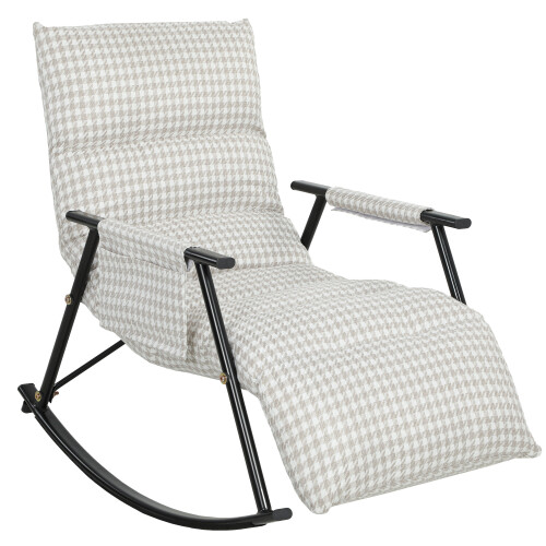 Homcom Silla Mecedora Gris 62 x 100 x 89 cm