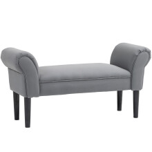 Banco Pie Cama Gris 102 x 36 x 51cm