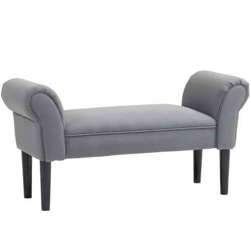 Homcom Banco Pie Cama Gris 102 x 36 x 51cm