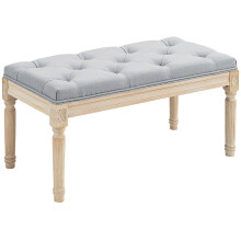 Banco de Cama Gris 80 x 40 x 43 cm