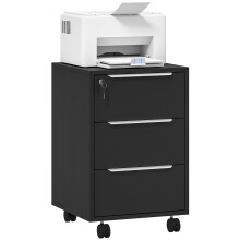 Cajonera de Oficina Negro 40 x 40 x 63.5 cm