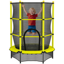 Cama Elástica Infantil Amarillo 140 x 140 x 190 cm