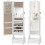 Homcom Armario Joyero Blanco 45 x 36 x 150 cm 1