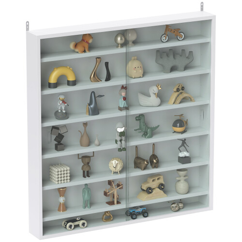 Homcom Vitrina de Pared Blanco 80 x 9.5 x 83 cm