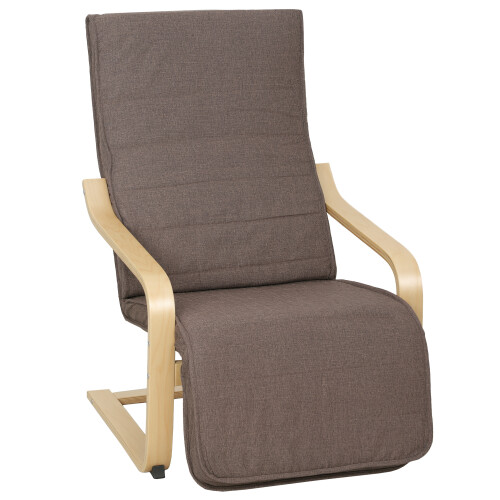 Homcom Butaca de Salón Marrón 66.5 x 94 x 100 cm