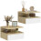 Homcom Mesitas de Noche Blanco 35 x 32 x 22.5 cm 1
