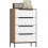 Homcom Cómoda de Tela Marrón 59.5 x 30 x 92.5 cm 1