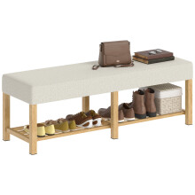 Banco Zapatero Beige 140 x 44 x 48 cm