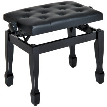 Banco de Piano Negro 64 x 35 x 55 cm
