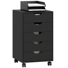 Cajonera de Oficina Negro 40 x 40 x 67 cm