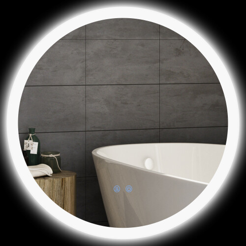 Espejo de Baño Gris 60 x 60 x 3 cm