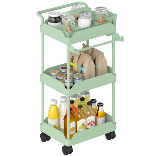 Homcom Carrito de Cocina Verde 42 x 42.5 x 76 cm