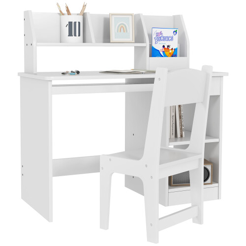 ZONEKIZ Escritorio Infantil Blanco 90 x 45 x 90 cm