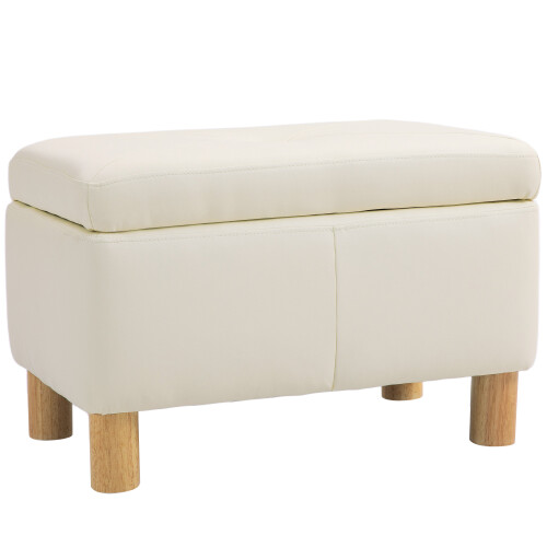 Homcom Taburete con Almacenaje Beige 60 x 38 x 40 cm