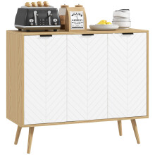 Aparador de Cocina Bicolor 91.5 x 35 x 77.4 cm