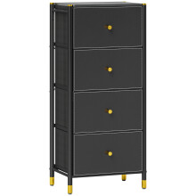 Cajonera de Tela Negro 46 x 30 x 98 cm