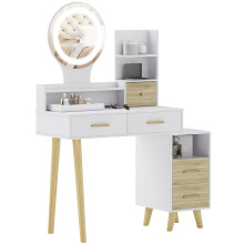 Tocador de Maquillaje Blanco 100 x 44 x 137 cm