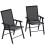 Outsunny Sillas Plegable Gris 58 x 64 x 94 cm 1