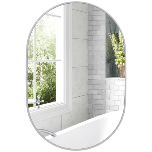 Homcom Espejo de Baño Gris 60 x 90 x 3 cm