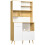 Homcom Alacena de Cocina Bicolor 93 x 40 x 180 cm 1