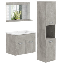 Muebles Baño Set Gris 30 x 30 x 131.5 cm