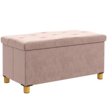 Banco de Almacenaje Rosa 76 x 38 x 38 cm