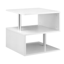 Mesa de Centro Café Blanco 50 x 50 x 50 cm