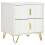 Homcom Mesilla de Noche Blanco 40 x 40 x 47 cm 1