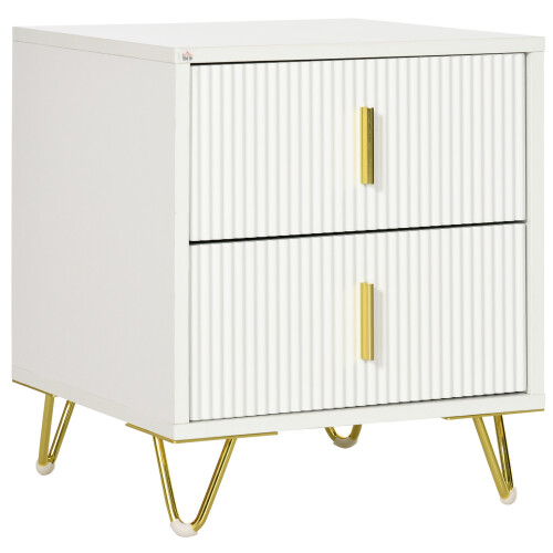 Homcom Mesilla de Noche Blanco 40 x 40 x 47 cm