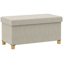 Banco de Almacenaje Beige 76 x 38 x 38 cm