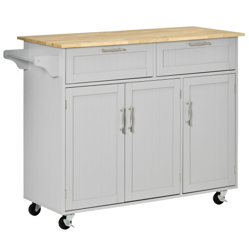 Homcom Isla de Cocina Gris 121 x 46 x 91 cm