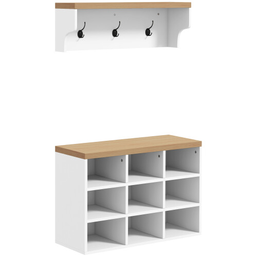 Homcom Muebles de Pasillo Blanco 75 x 30 x 50 cm