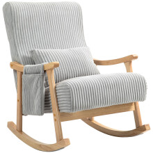 Silla Mecedora Gris 65 x 90 x 98 cm