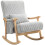 Homcom Silla Mecedora Gris 65 x 90 x 98 cm 1