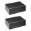 Homcom Mesitas de Noche Negro 40 x 30 x 15 cm 1